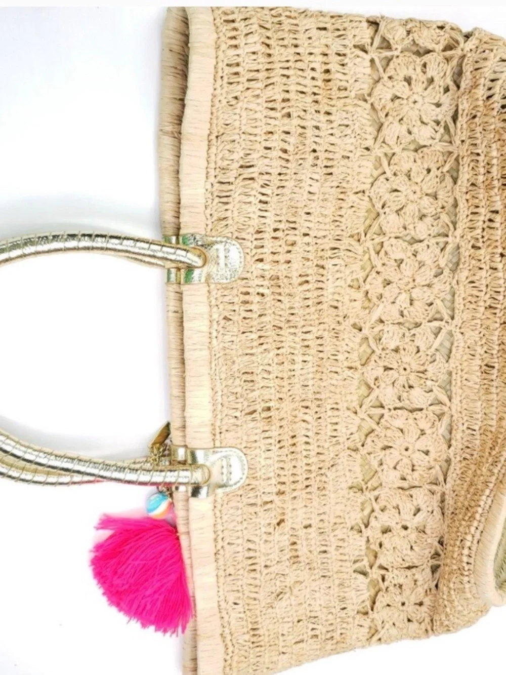 Lilly Pulitzer Riviera straw tote large - Picture 2 of 4